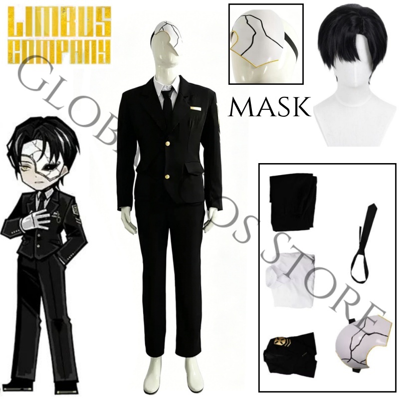 Black Face Mask Pack - Costume de cosplay du personnage Rien