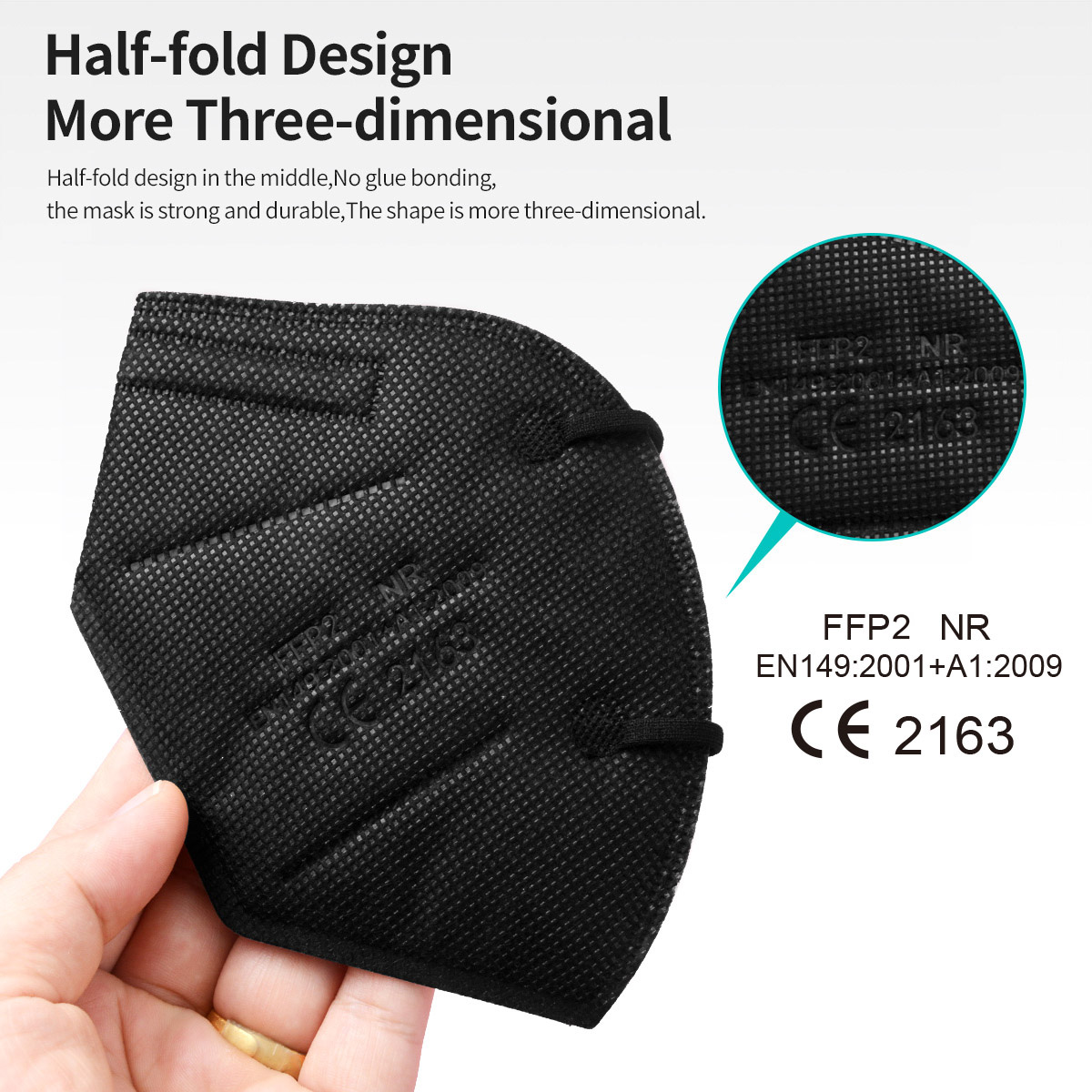 Masques FFP2 5 couches approuv - Black Face Mask Pack avis et prix